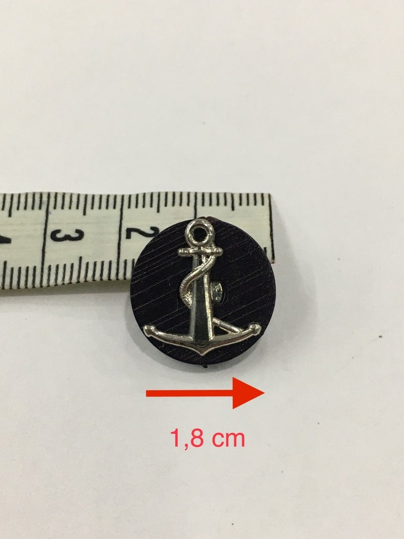 Karan Tuhafiye Karan Haberdashery Vest Cardigan Button 6 Piece Set Anchor Emblem 1.8 cm - Image 3