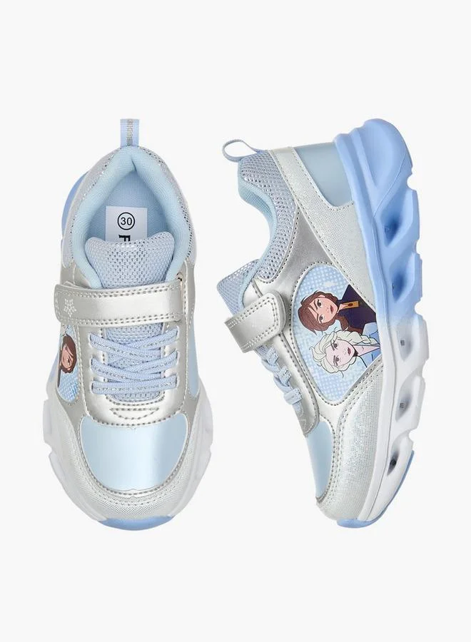 ديزني Girls Frozen Print Light-Up Ankle Sneakers