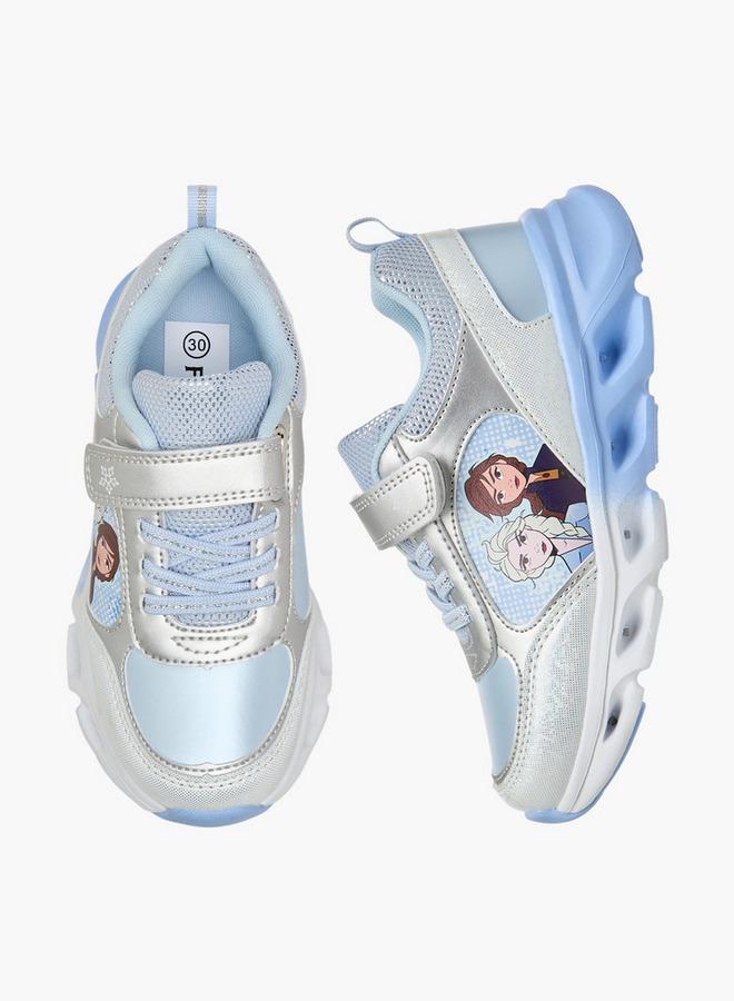 Disney Girls Frozen Print Light-Up Ankle Sneakers - Image 3