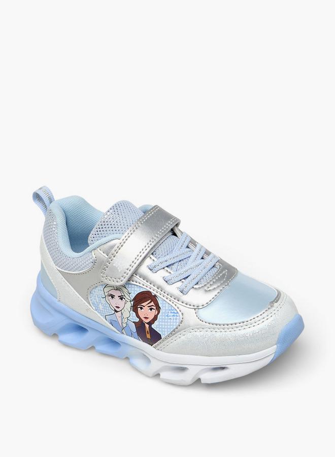 Disney Girls Frozen Print Light-Up Ankle Sneakers - Image 2