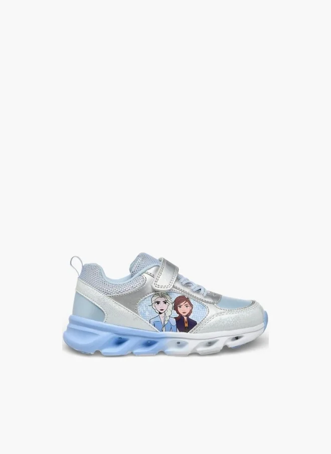 ديزني Girls Frozen Print Light-Up Ankle Sneakers