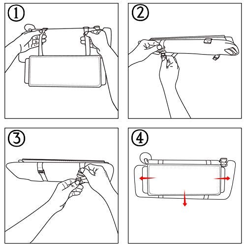 WANPOOL Car Visor Sunshade, Car Visor Anti-Glare Sunshade Extender for Front Seat Driver or Passenger - 1 Piece (Black) - Image 4