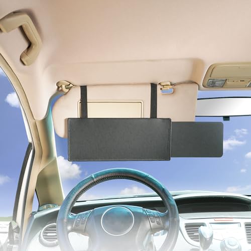 WANPOOL Car Visor Sunshade, Car Visor Anti-Glare Sunshade Extender for Front Seat Driver or Passenger - 1 Piece (Black) - Image 2