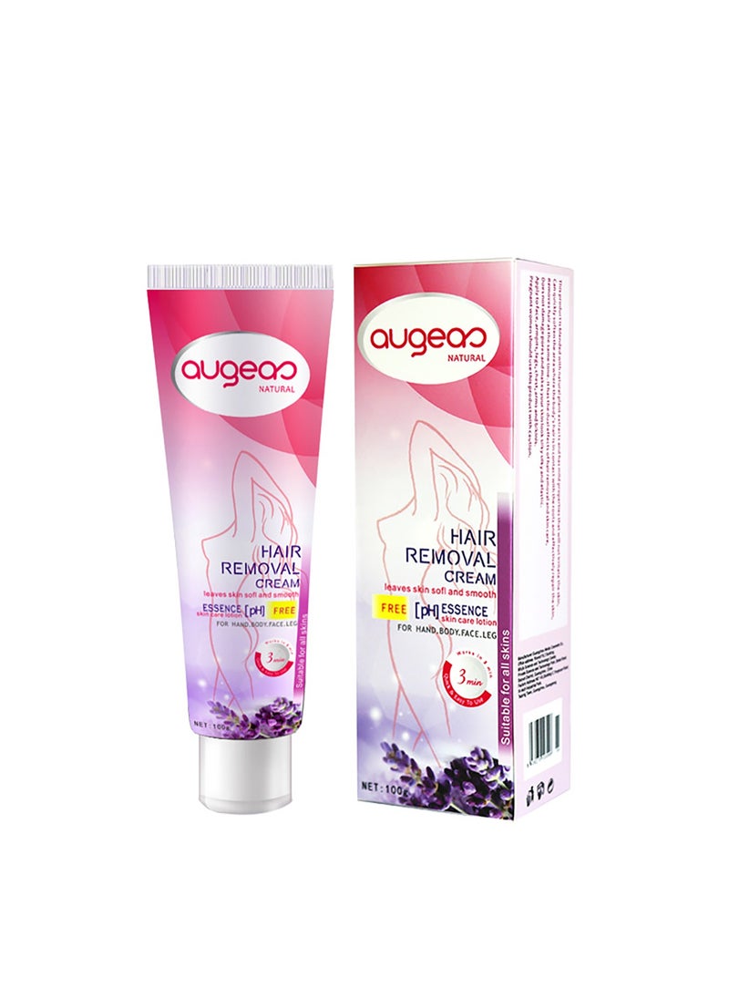 Augeas Hair Removal Cream Depilatory Cream With Essence - Skin Friendly Painless Flawless Hair Remover Cream Painless Flawless Depilatory, Sensitive Formula Suitable For All Skin Types For Women And Men  - Image 4