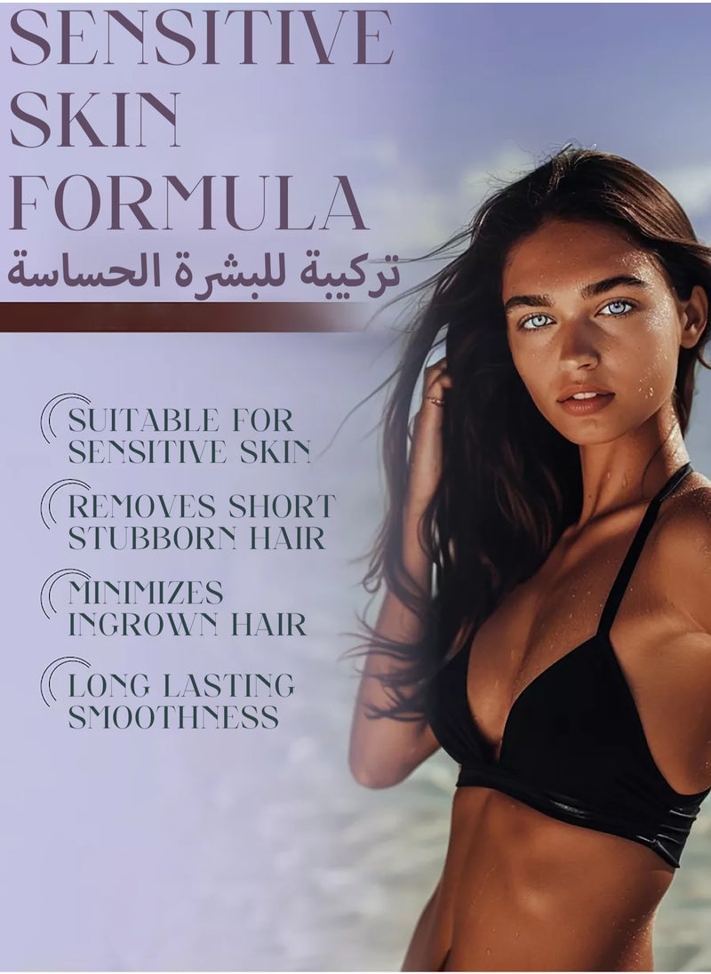 Augeas Hair Removal Cream Depilatory Cream With Essence - Skin Friendly Painless Flawless Hair Remover Cream Painless Flawless Depilatory, Sensitive Formula Suitable For All Skin Types For Women And Men  - Image 2