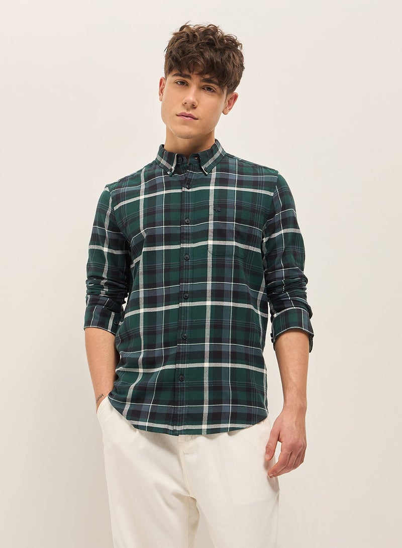 THE BEAR HOUSE Cotton Shirt for Men | Slim Fit, Long Sleeve, Casual & Formal Wear | Soft, Breathable Fabric for Office, Everyday, & All-Season Use in Classic & Trendy - Image 1