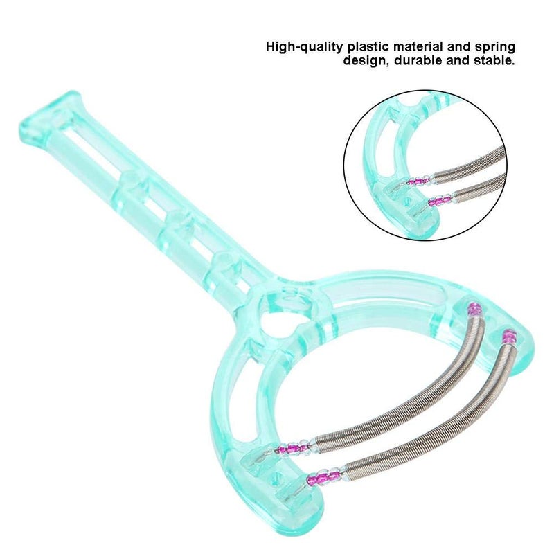 woobles Facial Hair Remover, Effective Epilator Portable Face Lips Hair Removal Plastic Spring Device Beauty Tool for Women & Men Hair Removal Spring Threading Epilator Face Facial Hair Removal Stick (Green)-Green - Image 5