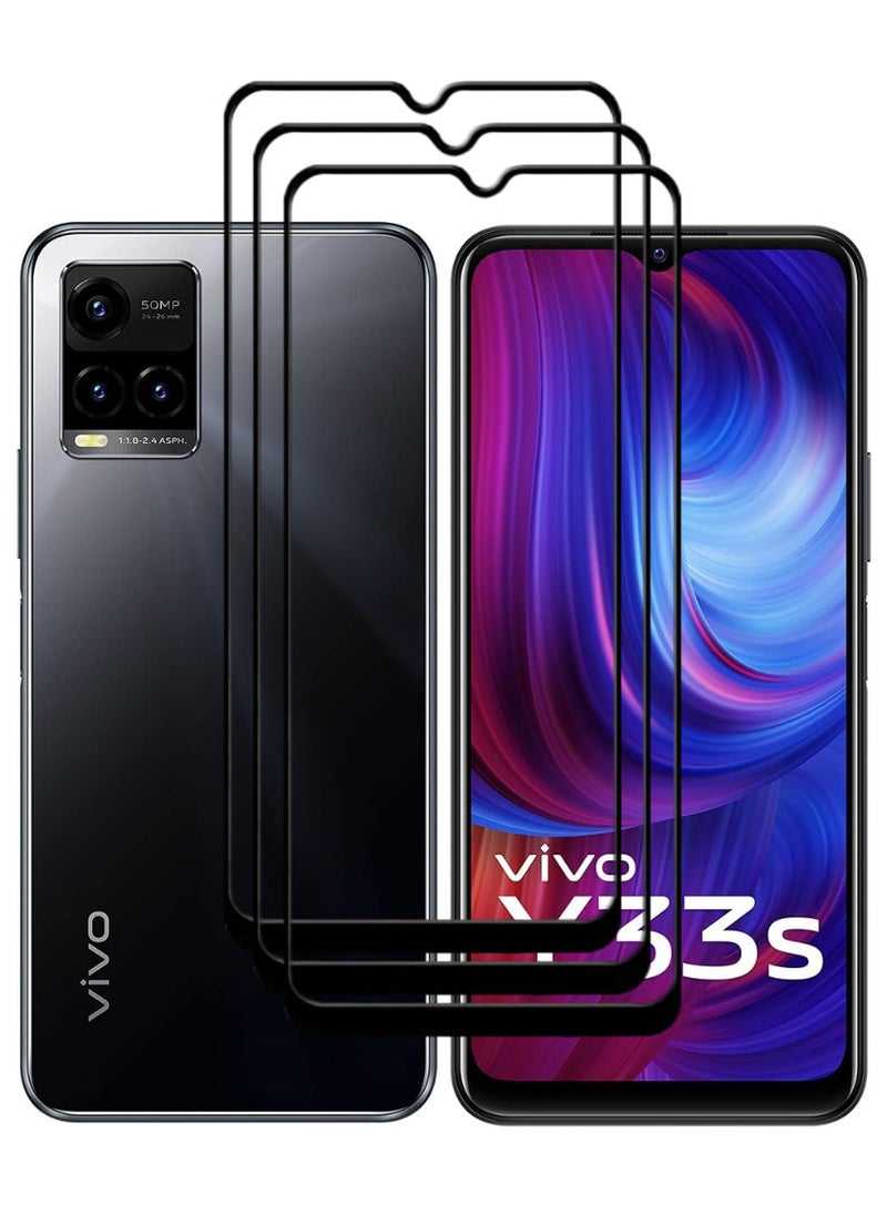 ACLIX 3 Pieces Antistatic ESD Dustproof Premium Quality High Definition Tempered Glass Screen Protector Designed For vivo Y33s - Image 1
