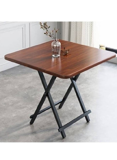 Modern Folding Wooden Table with Metal Legs – Space-Saving and Stylish