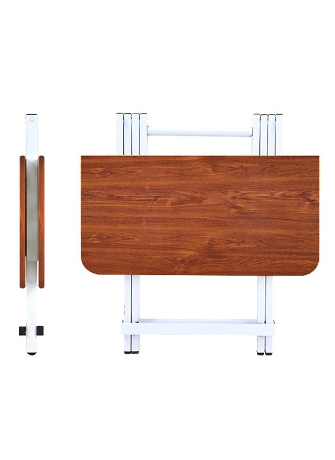Modern Folding Wooden Table with Metal Legs – Space-Saving and Stylish