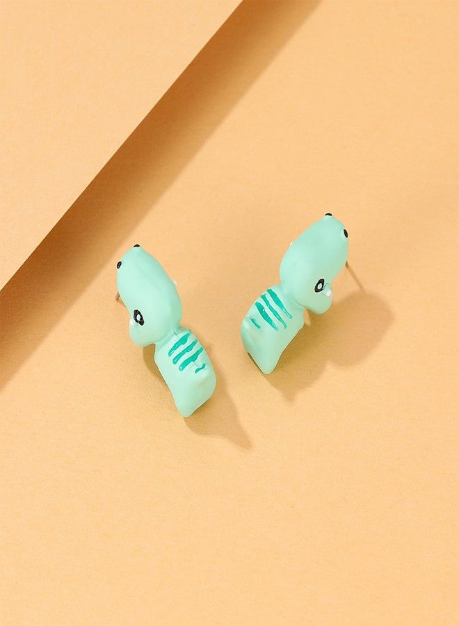 YANCHUN 6 Pairs Cute Animal Bite Earrings for Women 3D Clay Earrings Animal Cartoon Biting Ears Stud Earrings Jewelry Gifts - Image 4