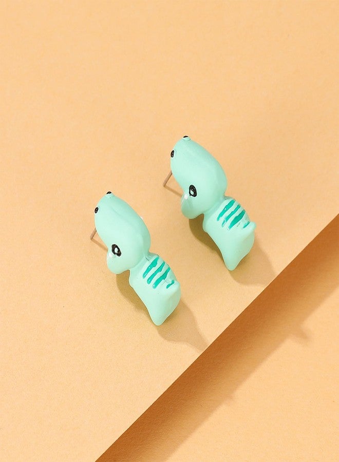 YANCHUN 6 Pairs Cute Animal Bite Earrings for Women 3D Clay Earrings Animal Cartoon Biting Ears Stud Earrings Jewelry Gifts - Image 3