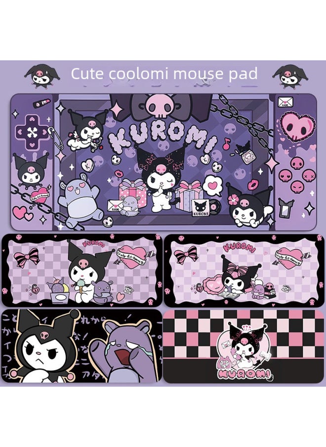 Generic - Extra Large Cute Women's Mouse Pad Three Little Swans Desk Mat Office Computer Keyboard Desk Pad Digital Computer Accessories-Color:70x 35cm Thickness 3mm-Pattern:Beige D312 (25) - Image 1