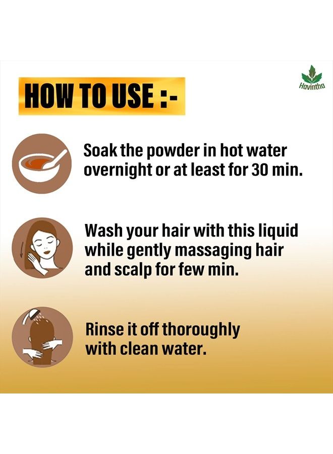Havintha Natural Hair Shampoo with Amla, Reetha, Shikakai and Methi dana Powder hair wash - 227 Grams (Advanced shampoo) (PACK 1) - Image 5