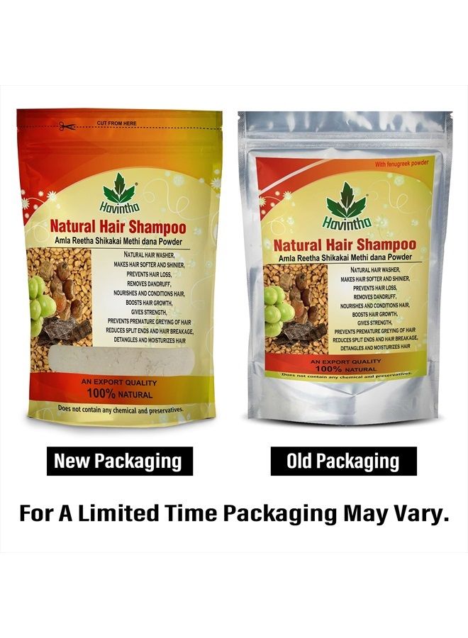 Havintha Natural Hair Shampoo with Amla, Reetha, Shikakai and Methi dana Powder hair wash - 227 Grams (Advanced shampoo) (PACK 1) - Image 3