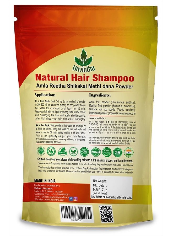 Havintha Natural Hair Shampoo with Amla, Reetha, Shikakai and Methi dana Powder hair wash - 227 Grams (Advanced shampoo) (PACK 1) - Image 2