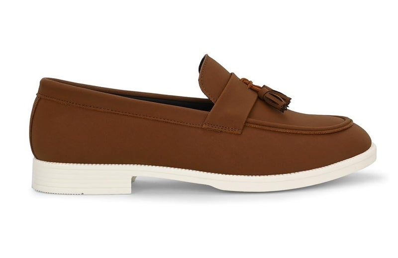 MACTREE Suede Leather Tan Latest Loafers Shoes for Men - 6 UK - Image 4