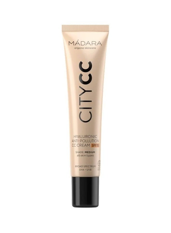 Mádara City CC Hyaluronic Anti-Pollution CC Cream Medium SPF15 40ml - Image 1
