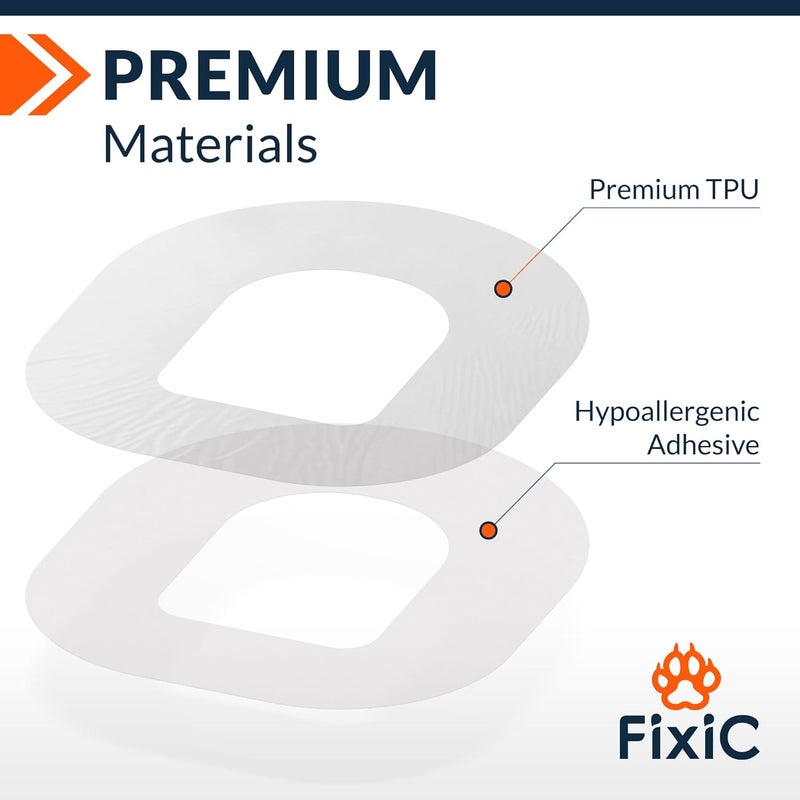 Fixic 25 Pack Adhesive Patches Perfect for Omnipod The Best Waterproof Adhesive Covers for Omnipod Sensors PreCut Back Paper Long Fixation for Your Sensor Transparent - Image 2