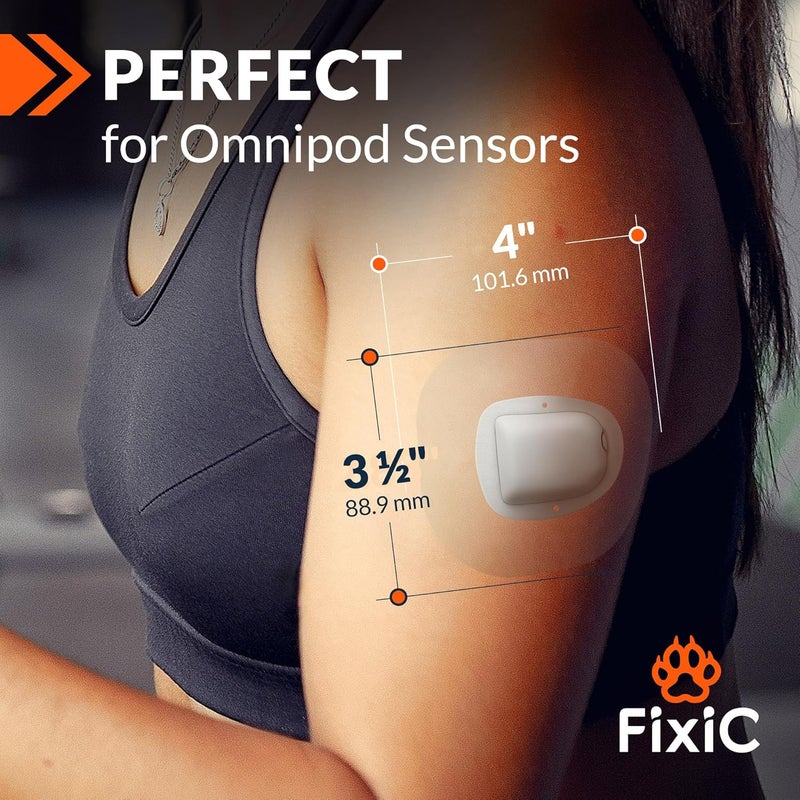 Fixic 25 Pack Adhesive Patches Perfect for Omnipod The Best Waterproof Adhesive Covers for Omnipod Sensors PreCut Back Paper Long Fixation for Your Sensor Transparent - Image 3