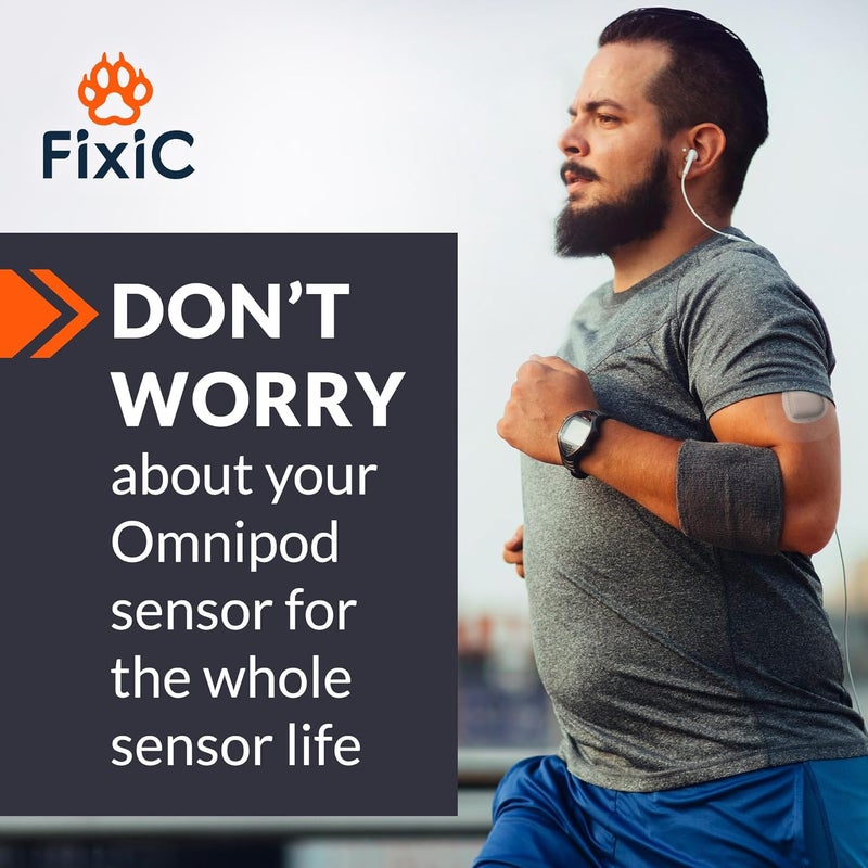 Fixic 25 Pack Adhesive Patches Perfect for Omnipod The Best Waterproof Adhesive Covers for Omnipod Sensors PreCut Back Paper Long Fixation for Your Sensor Transparent - Image 5