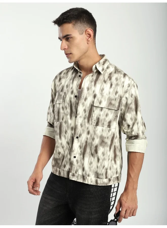 بيونغ شيكت بطبعة تأثير الصبغة البني