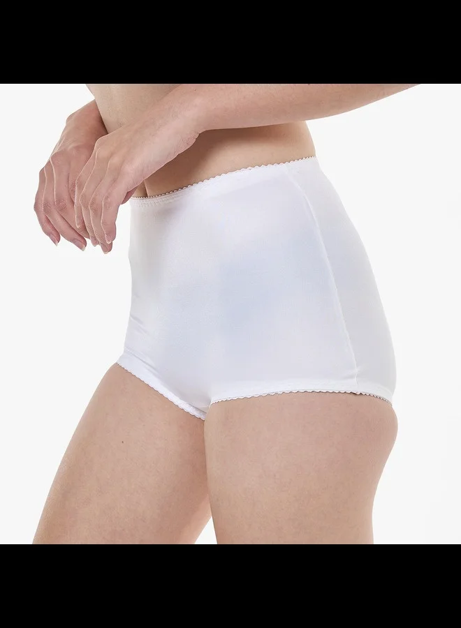 Hanes Hanes 2 Pair All Over Shaping Moderate Control Briefs H051 White Large