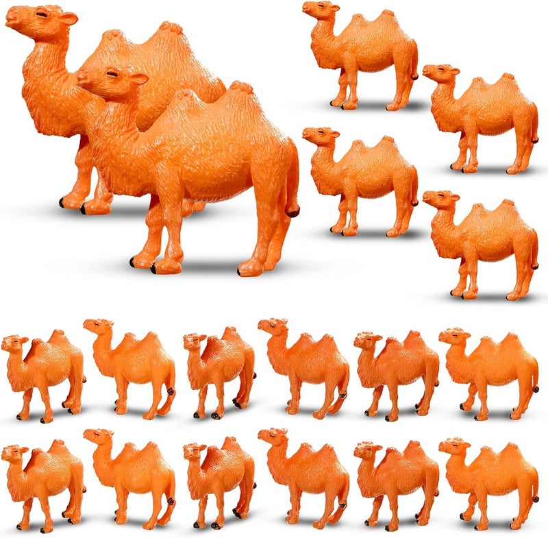 Charniol 24 Pcs Hand Painted Miniature Animal Statue - Desert Camel Figures & Animal Figurines for Table, Desktop, Cake Toppers & Home  Ornaments - Image 1