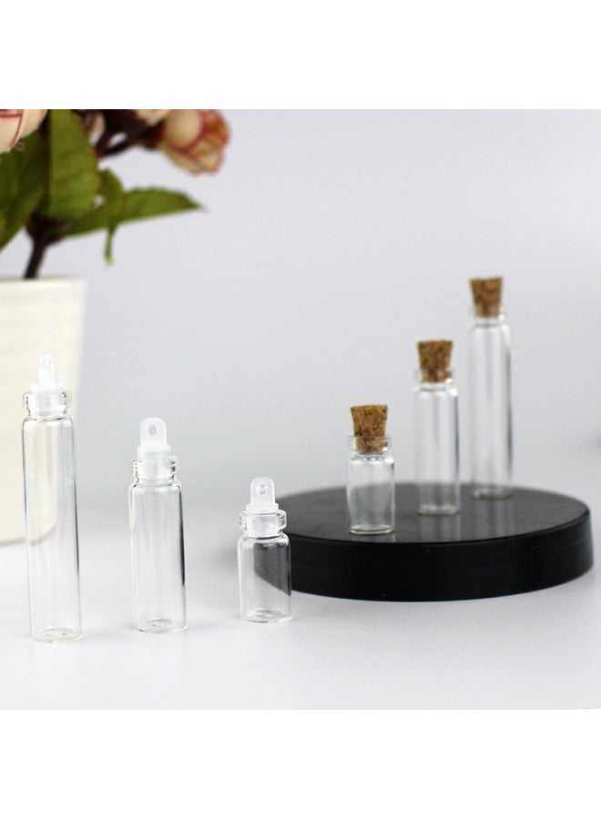 Fetal Hair Bottle Newborn Cork Small Glass Bottle Umbilical Cord Milk Teeth Hundred Days Full Moon Baby Wisdom Teeth Preservation Bottle Fetal Hair-Specifications:30*80mm (Cork)  - Image 3