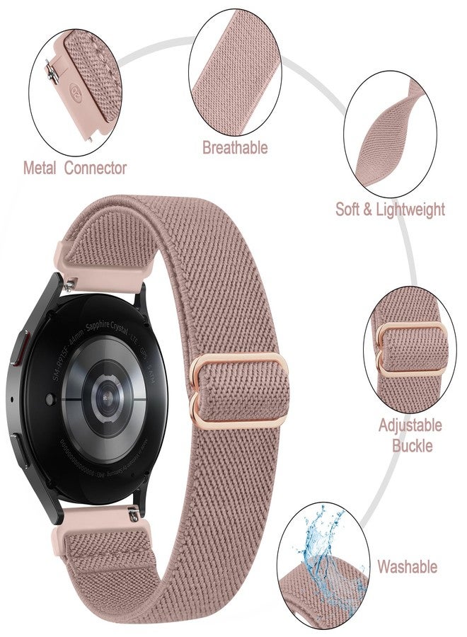 Mugust IDW25 Smart Watch Bands, Stretch Elastic Nylon Bands for BOOOMIC IDW25/Motivaris IDW25/ SENBONO IDW25 / Mikego IDW25 / KALINCO IDW25 Smartwatch Replacement Wristband Adjustable Straps (Black+Pink+Grey) - Image 2