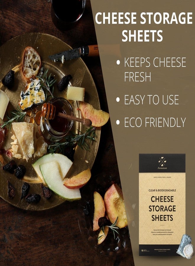 Formaticum Cheese Storage Sheets - Cheese Saver from France- Professional Earth Friendly Transparent Cheese Wrap - Cheese Sheet Savers of wood-based cellulose fibers - Clear 15 Sheets with 9" x 12" - Image 5