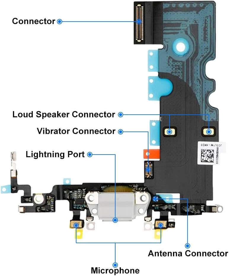 Mmobiel MMOBIEL Dock Connector Compatible with iPhone 8 Series  Charging Port Flex Cable  Headphone PortMicrophoneAntenna Replacement  Incl Screwdrivers  White  - Image 2