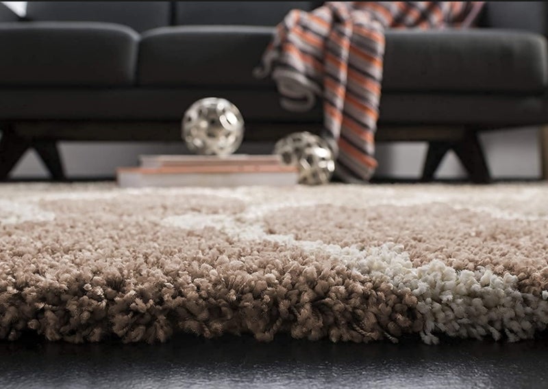 FRESH FROM LOOM Royal Heritage Edition Large 60 x 84 Inch Carpets for Home | Premium Shaggy Fur Rug Runner | Anti-Skid Bedroom Carpet |Premium Carpets for Living Area Office Sofa Room (5x7 feet),Brown - Image 3