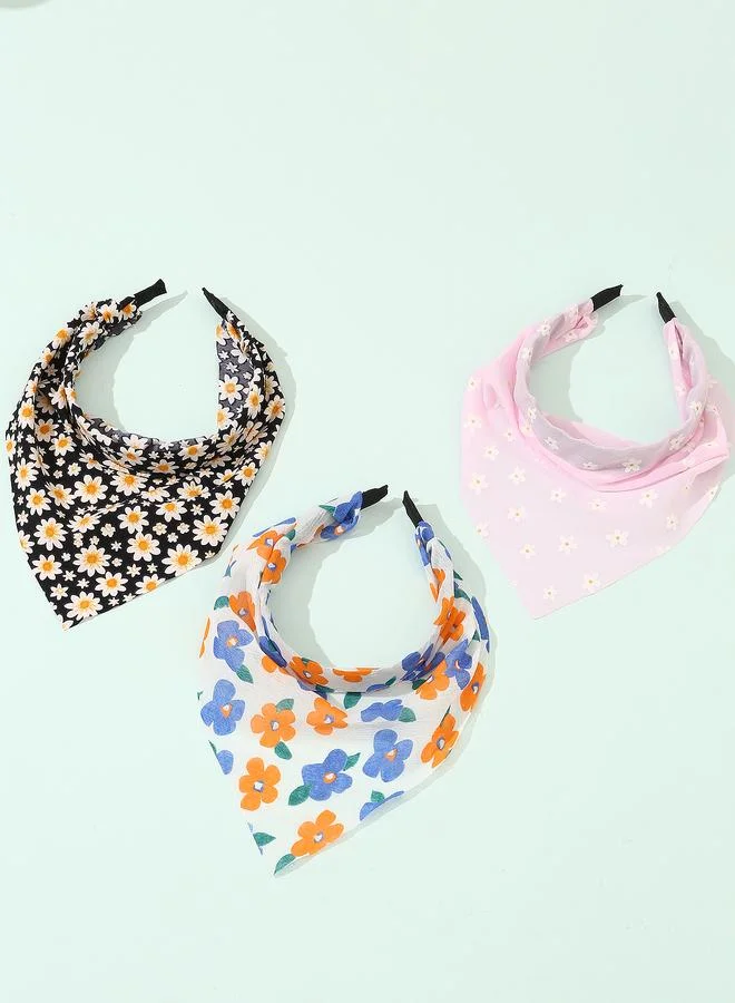 Take Two  Set of 3 - Floral Print Headband for Women | Best Price UAE