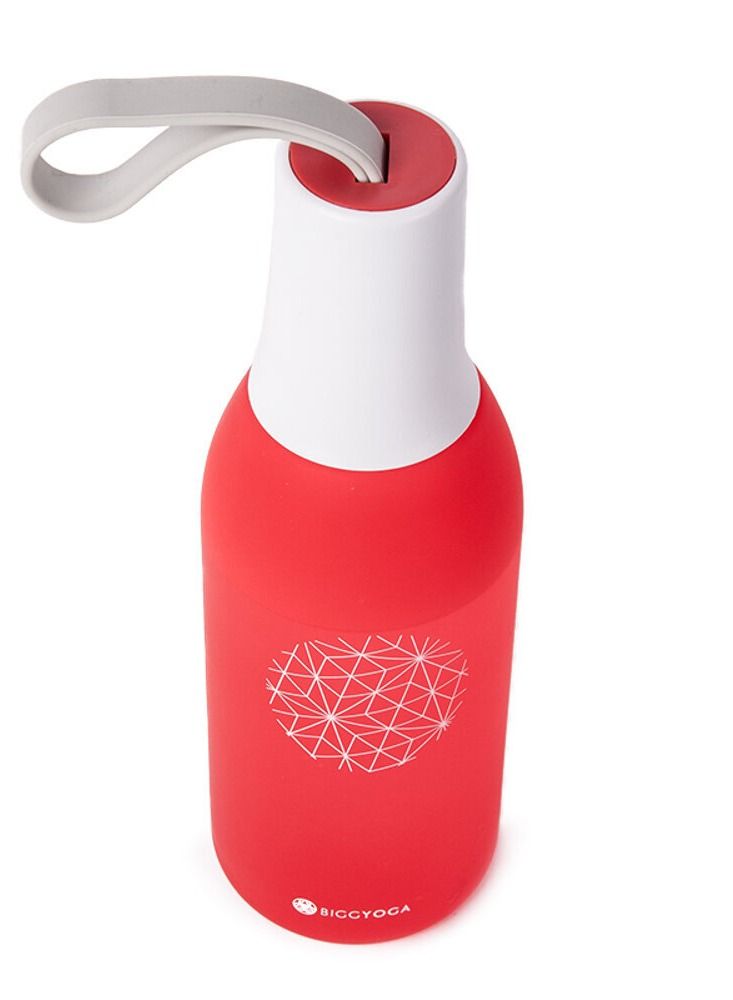 بيج ديزاين زجاجة مياه خالية من مادة BPA لون أحمر سعة 650 مل - Image 2