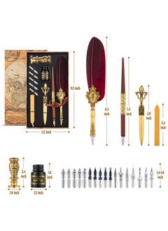 Generic Calligraphy Pen Set - Deluxe Feather Quill Pen Set for Beginners, Complete Calligraphy Kit with Natural Feather and High-Grade Materials, Ideal Gift for , Birthdays, Weddings  - Image 5