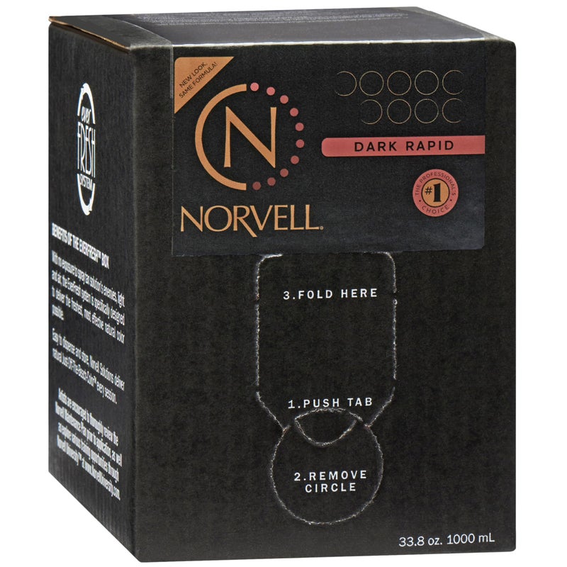 Norvell Premium Spray Tan Solution Dark Rapid 1 liter â€“ Professional Sunless Tanning Formula for Fast Natural Bronze Glow, Streak Free, Long Lasting Color - Image 1