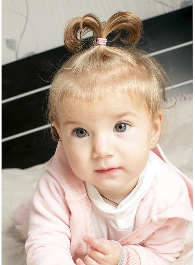 ويلينج تي ربطات شعر أطفال متعددة الألوان للبنات، ربطات أصابع رفيعة، حامل ذيل حصان، إكسسوارات للأطفال حديثي الولادة والأطفال الصغار (قطر 2 سم، 200 قطعة) - Image 5