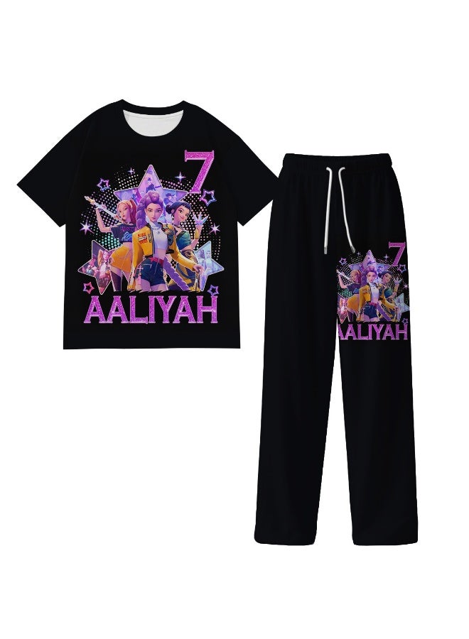 general KPop Demon Hunters Children's milk Silk Pajamas Set as a gift for family and friends - Image 1
