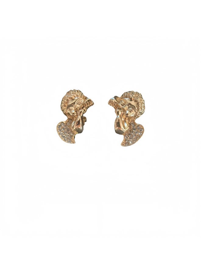 LumiArk Gold - Tone Crystal - Accented Clip - On Earrings - Image 3