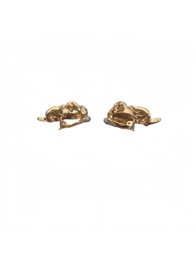 LumiArk Gold - Tone Crystal - Accented Clip - On Earrings - Image 4