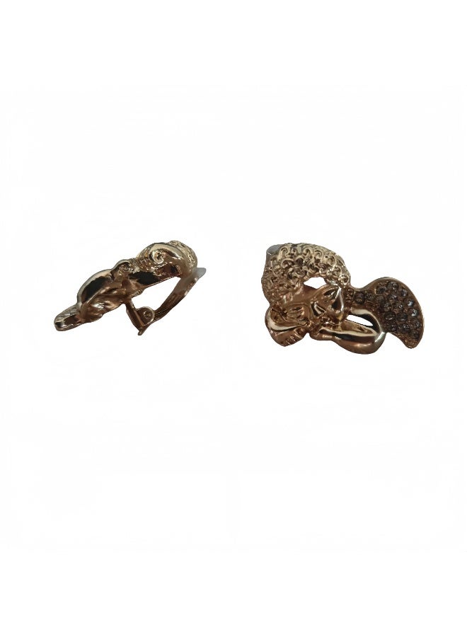 LumiArk Gold - Tone Crystal - Accented Clip - On Earrings - Image 5