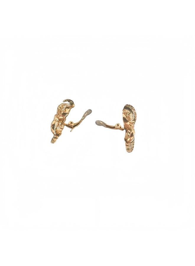 LumiArk Gold - Tone Crystal - Accented Clip - On Earrings - Image 2