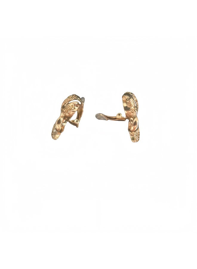 LumiArk Gold - Tone Crystal - Accented Clip - On Earrings - Image 1