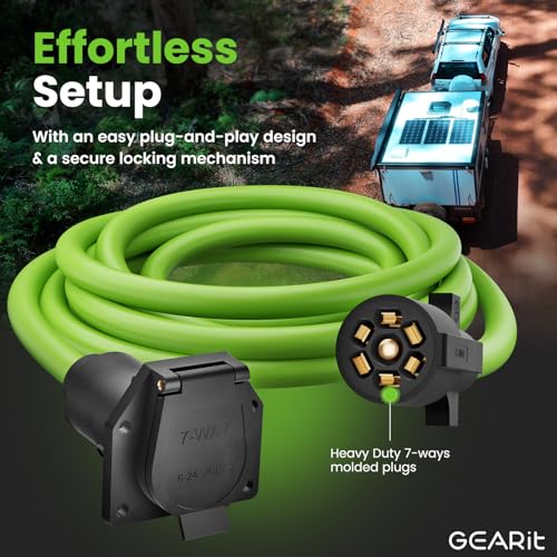 GEARit 7-Way Trailer Extension Cord (4 Feet) 7-Pin Trailer Plug Inline Cord Wire Harness Cable Double Prongs Connector for Gooseneck Hitch, Truck, Camper, RV - 4ft - Image 4