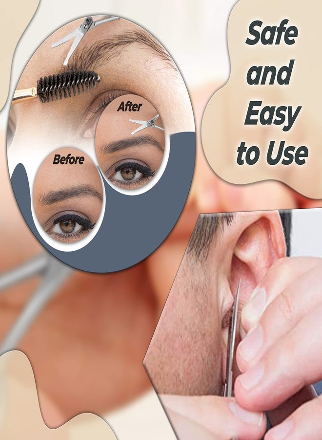 ARSUK Nose Scissors for Women Men- Blunt Round Tip Scissors for Trimming Nose & Public Hair- 4" Inch Small Personal Grooming Scissor for Facial Hair (Nose, Ear, Beard, Mustache & Eyebrow) - Image 4