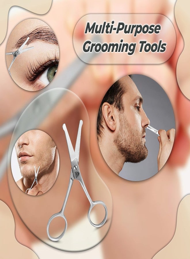 ARSUK Nose Scissors for Women Men- Blunt Round Tip Scissors for Trimming Nose & Public Hair- 4" Inch Small Personal Grooming Scissor for Facial Hair (Nose, Ear, Beard, Mustache & Eyebrow) - Image 3