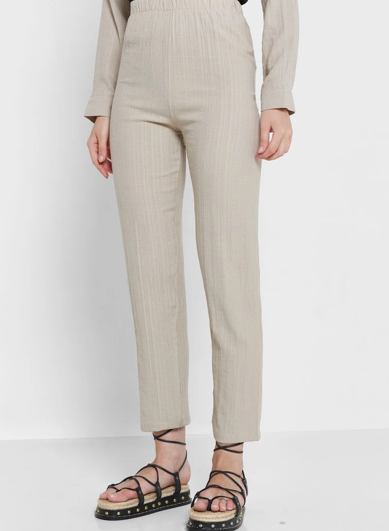 Khizana Textured Button Down Top & Pant Set