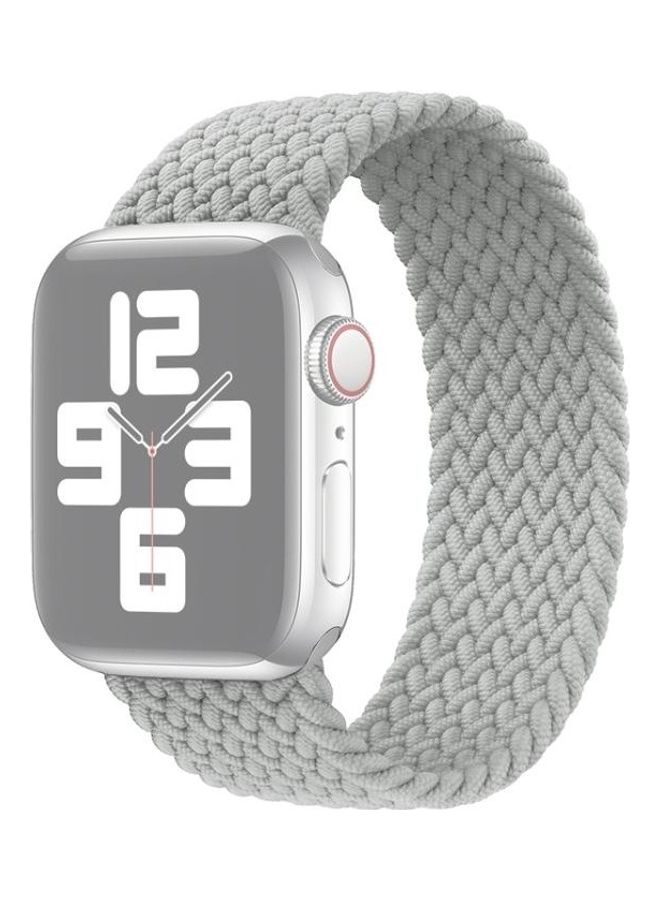 Nylon Replacement Strap Watchband For Apple Watch Series 6/5/4/3/2/1 42-44mm 155milimeter Pearl White - Image 1