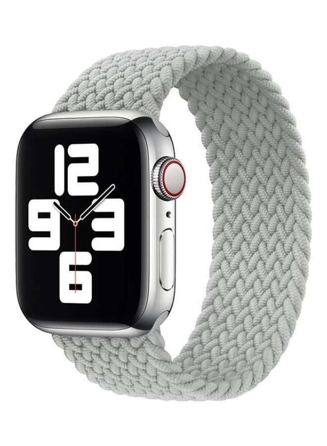 Nylon Replacement Strap Watchband For Apple Watch Series 6/5/4/3/2/1 42-44mm 155milimeter Pearl White - Image 2